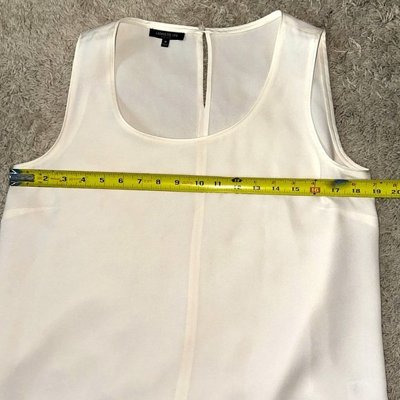 Lafayette 148 New York cream silk blouse - Picture 5 of 7